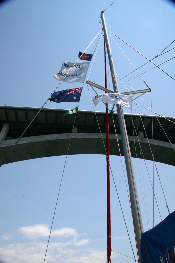 Motoring up the Sinenik Canal to Krka falls - Kornati Yacht Rally © Maggie Joyce